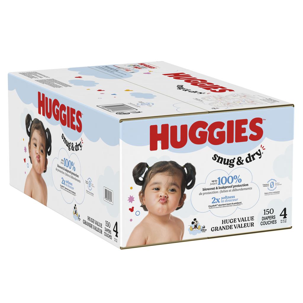 Huggies Snug & Dry Pañales Talla 4 / 150 Unidades