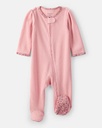 Baby Girl Cotton Long-Sleeve 2-Way Zip Sleep & Play - Pink