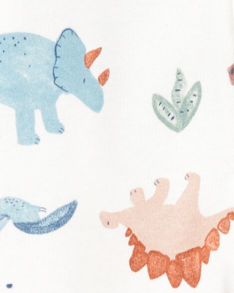 Baby Dinosaur 2-Way Zip Cotton Sleep & Play Pajamas