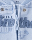 Baby Boy Firetruck Print Loose Fit Long-Sleeve Sleep & Play Pajamas - Blue