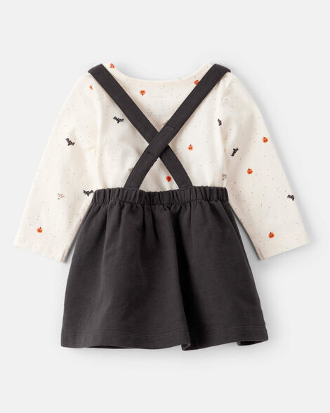 Baby 3-Piece Halloween Tee & Jumper Set - White/Black