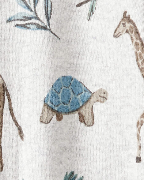 Baby Organic Cotton Safari-Print Sleep & Play Pajamas