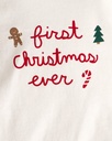 Baby 2-Piece My First Christmas Long-Sleeve Bodysuit & Pant Set - Cream/Green