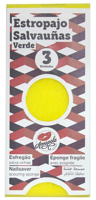 ESTROPAJO SALVAUÃAS AMARILLO 3 UNDS