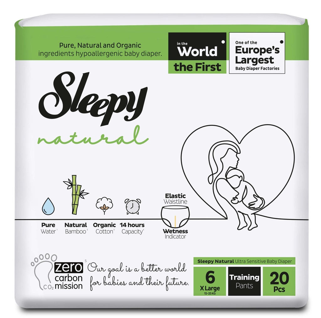 SLEEPY NATURAL TRAINING PANTS NUM.6