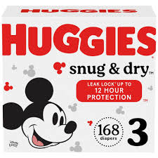 HUGGIES SNUG Y DRY PASO 3 168U