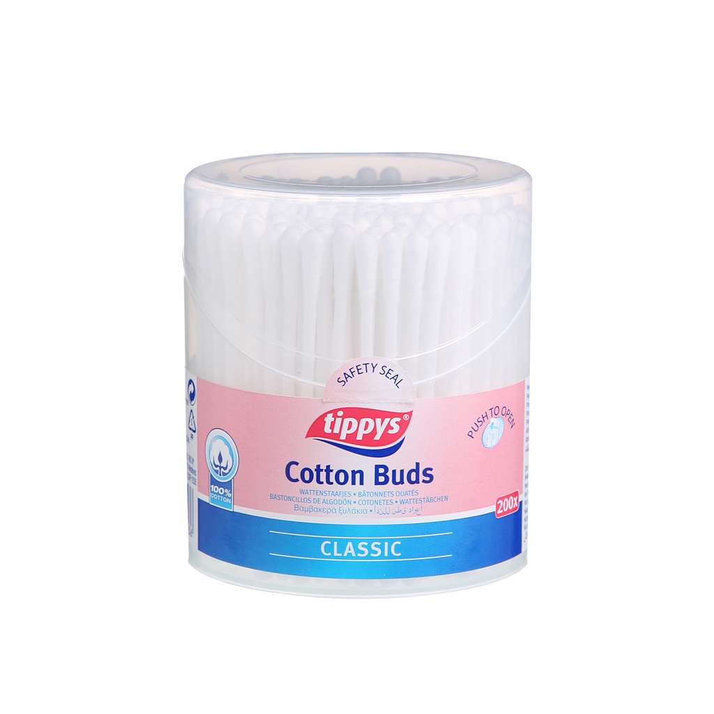 BASTONCILLOS DE ALGODON ESTUCHE PLASTICO 200U 1036072