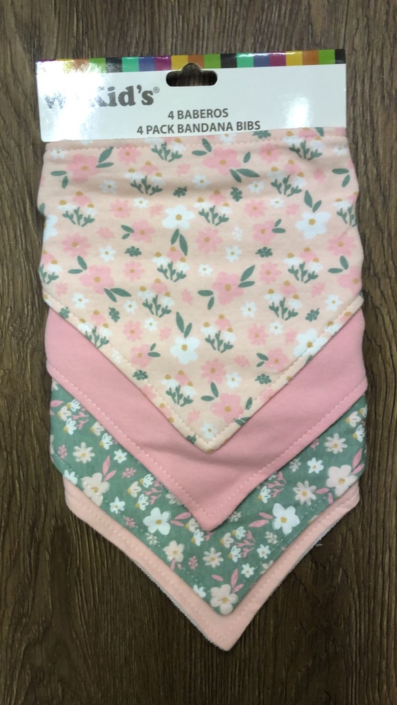 SET 4 BABEROS PARA BEBE WAKIDS
