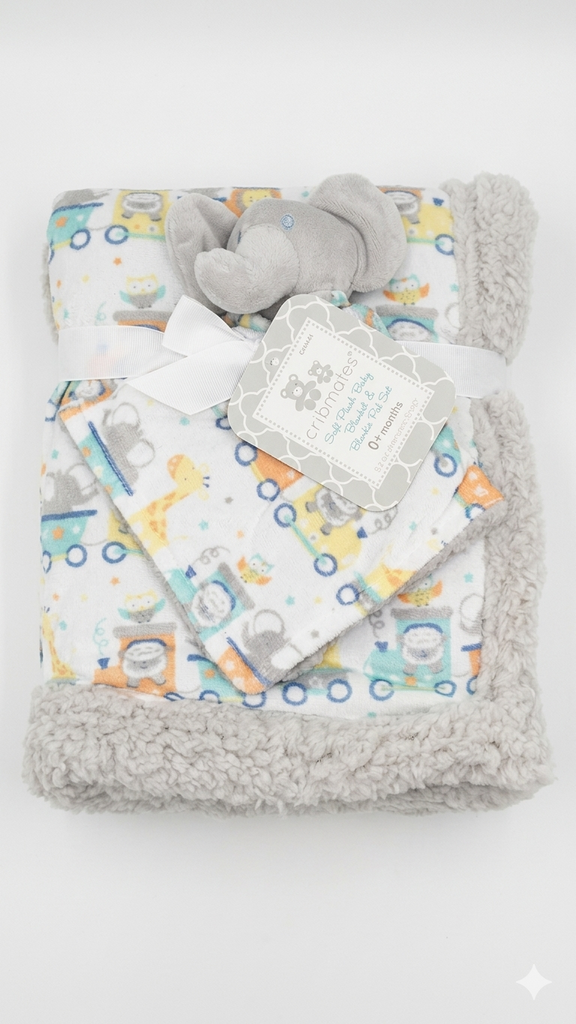 FRIZZA REVERSIBLE CON AÑOÑADOR ELEFANTE GRIS