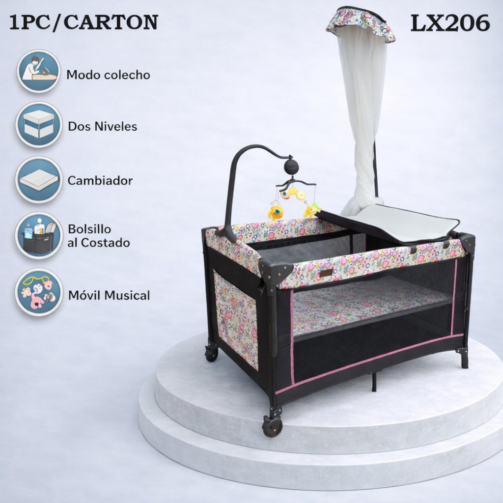 CORRAL DE BEBE ROSA WB COLECHO