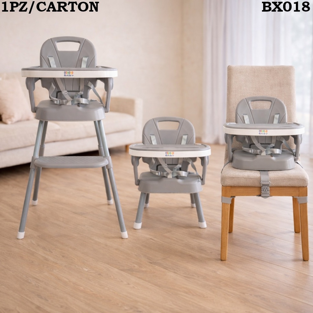 SILLA DE COMER PARA BEBE GRIS WB