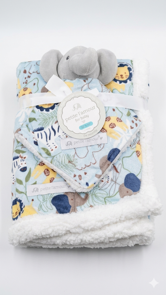 FRIZZA CON ALMOHADA ELEFANTE GRIS
