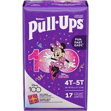 PULL-UPS GIRLS' POTTY TRAINING PANTS - 4T-5T - 17CT
