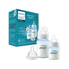 SET BIBERONES PHILIPS AVENT 4 Y 9 ONZAS ANTI CÃLICO AZUL