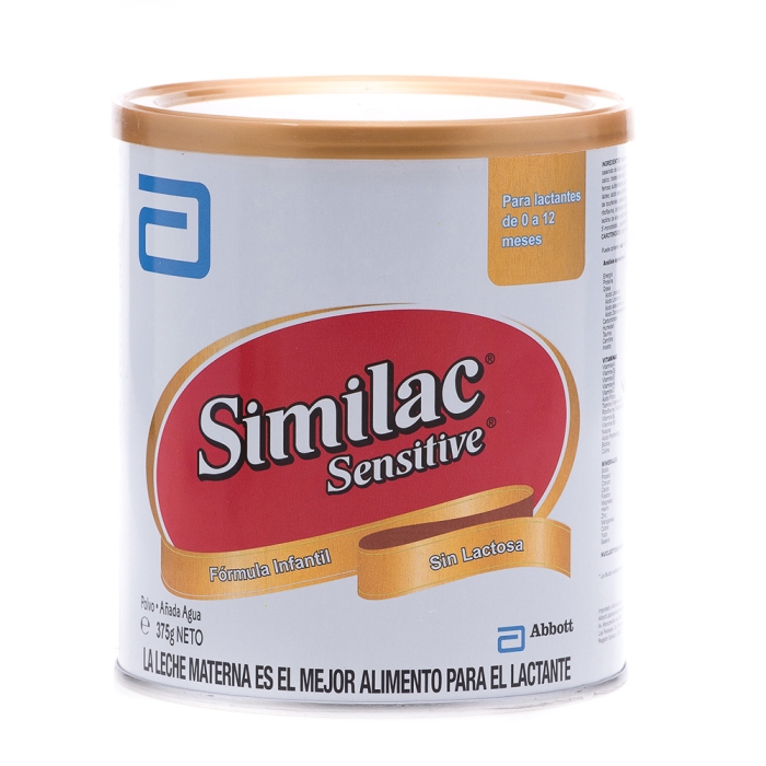 FÃ³RMULA LÃ¡CTEA INFANTIL SIMILAC SENSITIVE SIN LACTOSA 0-12 MESES 375 ML