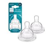 SET 2 TETINAS ANTICOLICO FLUJO LENTO 1M