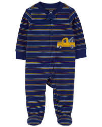 RED BABY BROTHER 2-WAY ZIP COTTON SLEEP & PLAY