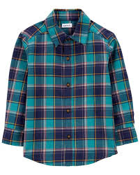 PLAID TWILL BUTTON-FRONT SHIRT