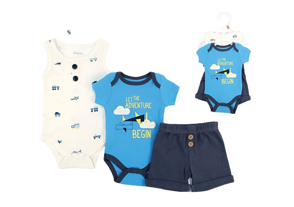 SET SHORT+ 2 BODY P/BEBE NIÃO  R90753