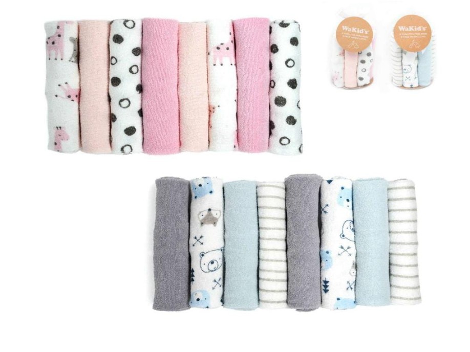 SET 8 TOALLITAS PARA BEBE A-77304