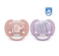 Chupete Ultra Soft 0m A 6m 2u Sensitive Skin Scf091/09 Avent