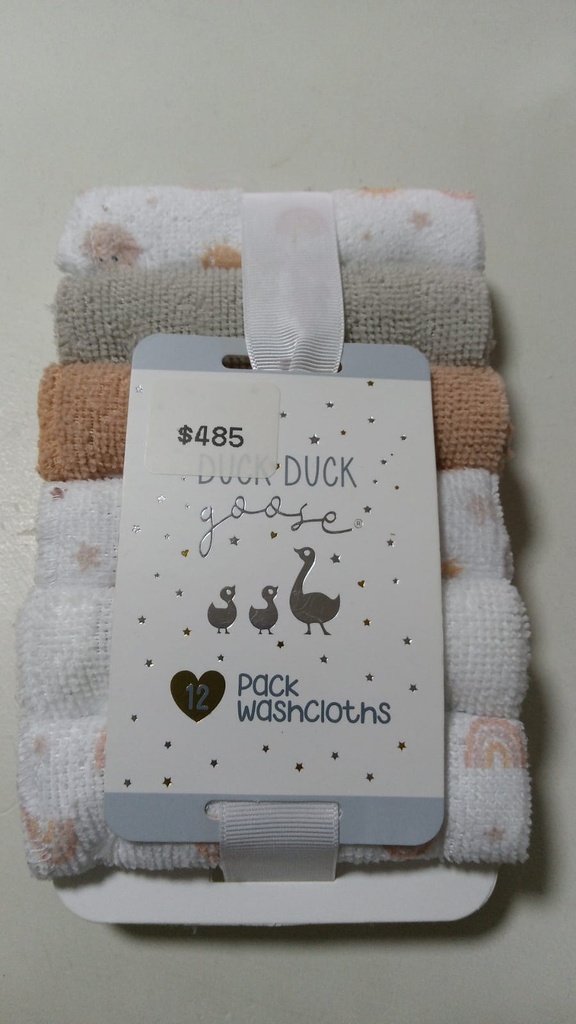 PACK 12 WASHCLOTHS DUCK DUCK
