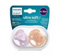 2 Chupetes Philips AVENT Ultra Soft 6-18 meses niñas