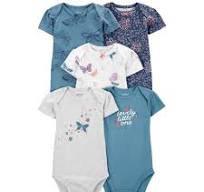 Carter's Layette Baby Girl Bodysuit Set of 5 - Mixed Color
