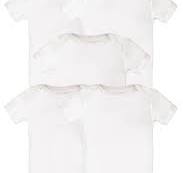 White Baby 5-Pack Short-Sleeve Bodysuits