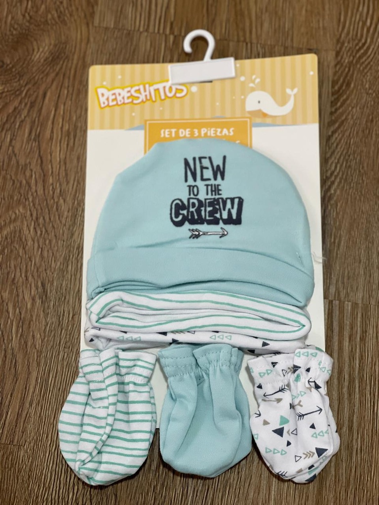 Set de gorrito y punito para bebe