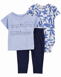 Blue Baby 3-Piece Bodysuit & Pant Set