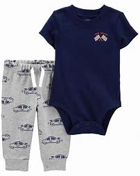 Baby 2-Piece Race Car Bodysuit Pant Set 3M