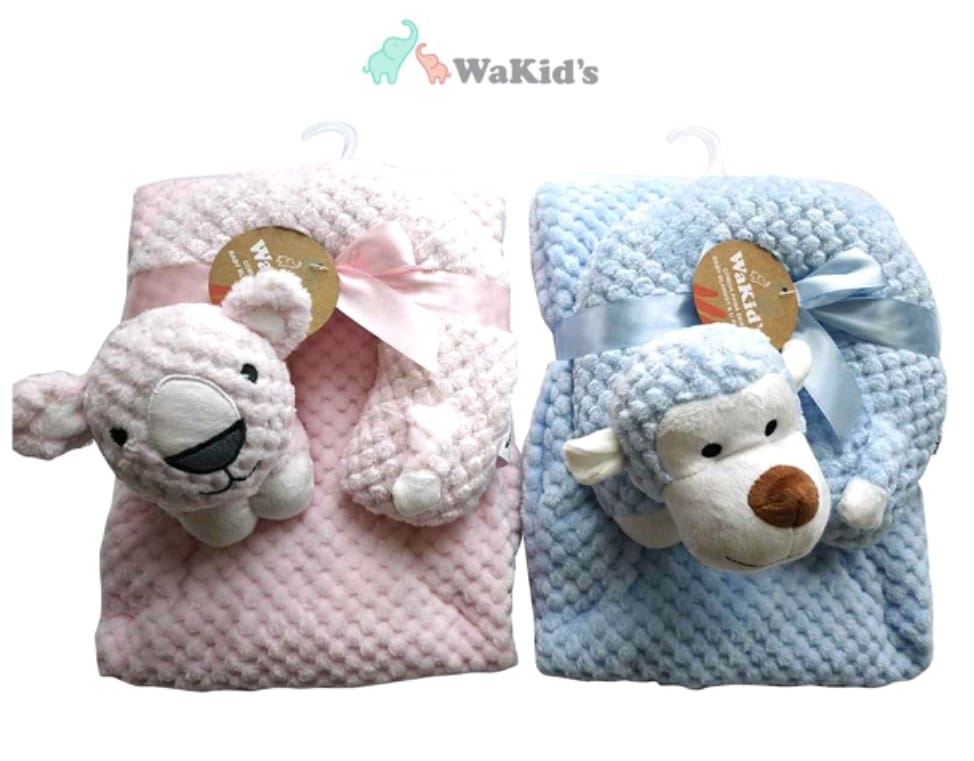 Set cobijas + soporte cuello p/ bebe