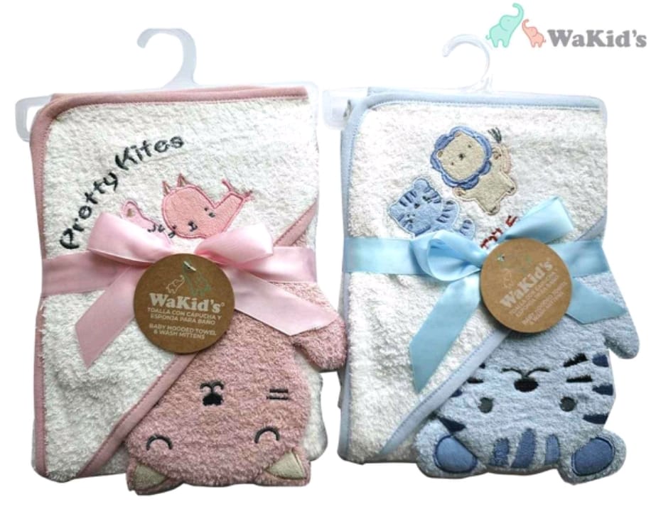 Set toallas mas guante p/ bebe