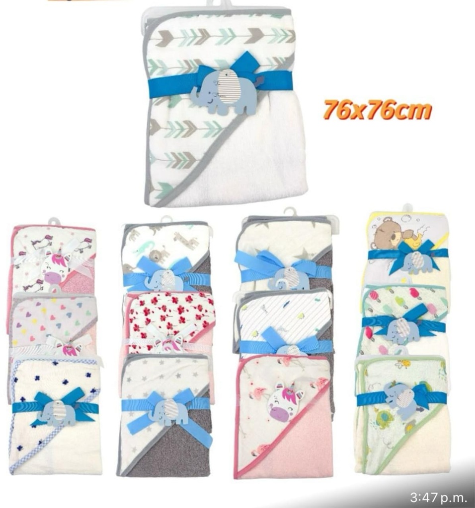 TOALLA UNICORNIO DE BEBE 76 X 76