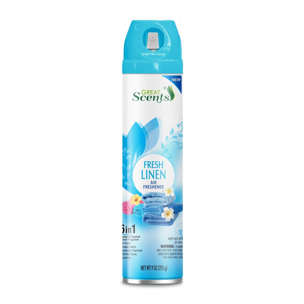 AMBIENTADOR FRESH LINEN  GREAT SCENTS 9 OZ.