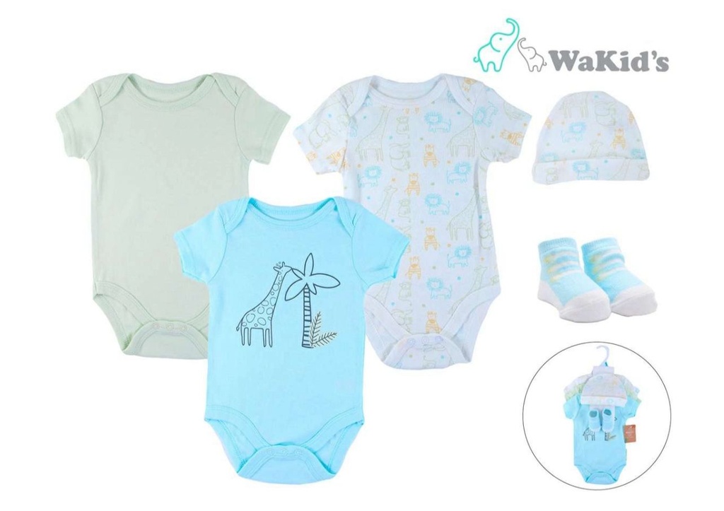 SET 3 BODY + MEDIAS + GORRO P/BEBE