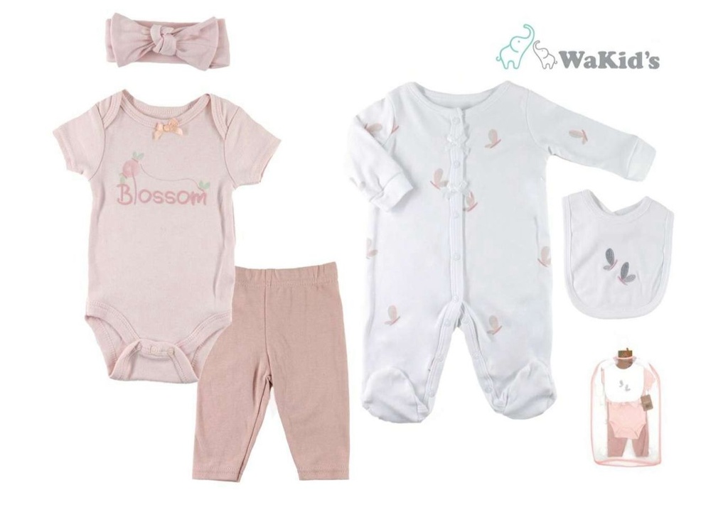 SET 6PZS ROPA Y ACC P/BEBE NIÑA