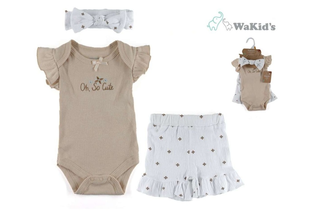 SET BODY+ SHORT+ VINCHA PARA BEBE