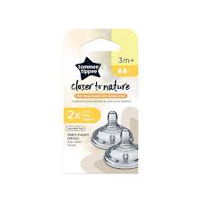 TOMMEE TIPPEE CLOSER TO NATURE NIPPLES - MED FLOW