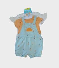 pekkle overall shorts, bodysuit ant t shirt set 9M