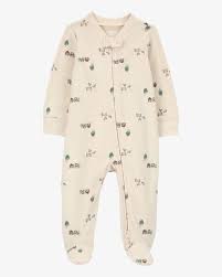 Baby Truck Print 2-Way Zip Cotton Sleep & Play Pajamas