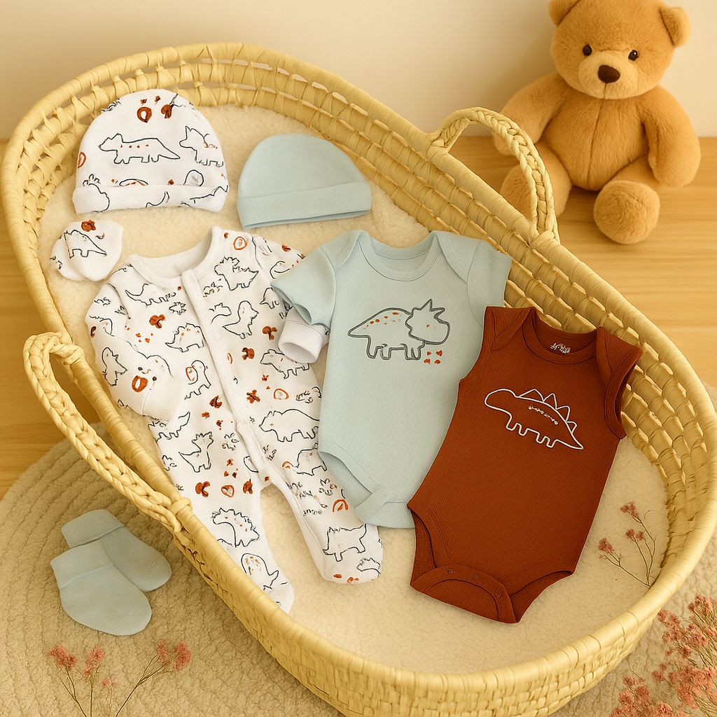 SET 6 PZS ROPA Y ACCS. PARA BEBE