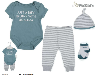 SET 4 PZS ROPA Y ACCS. P/BEBE