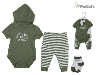SET 3 PZS ROPA Y ACCS. P/BEBE