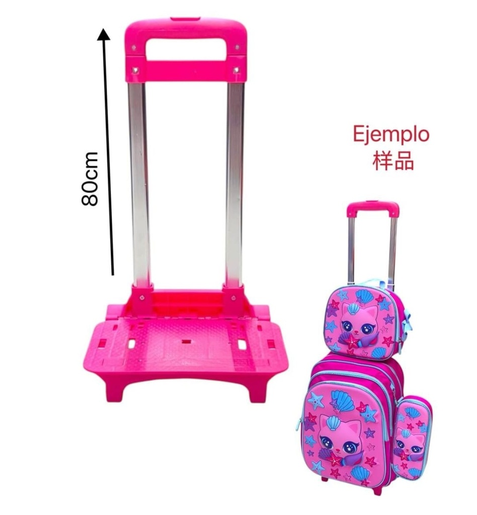 BASE DE RUEDA P/MOCHILA ROSADO