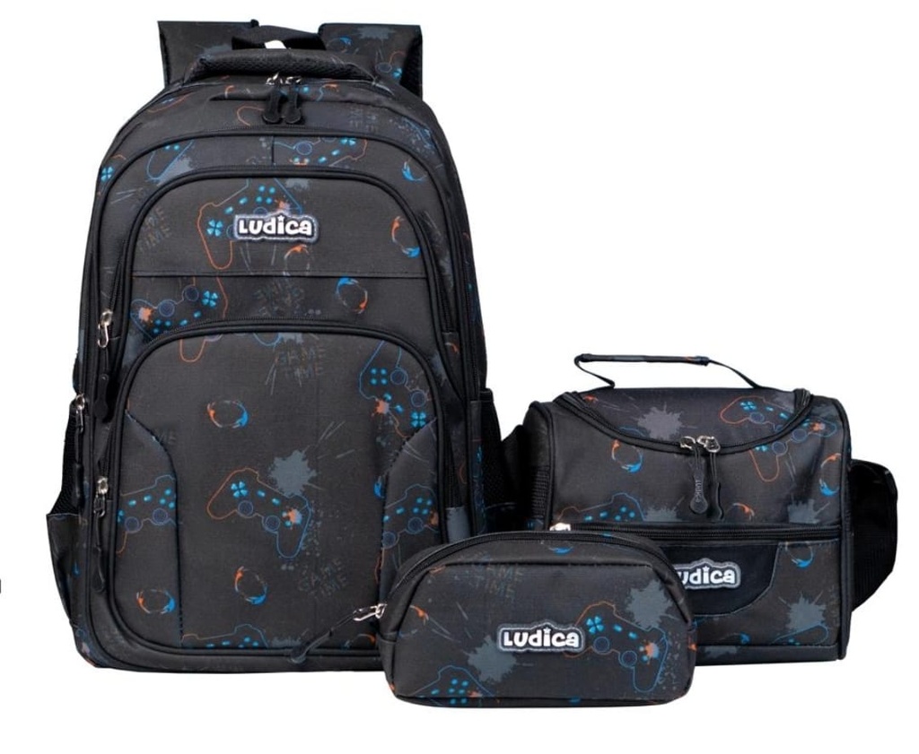 SET MOCHILA LUDICA 3PCS 18 pul.