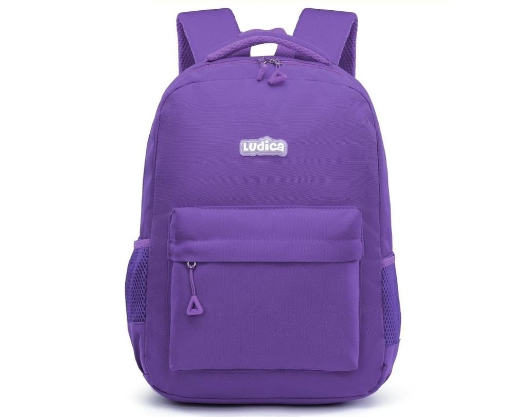 MOCHILA LUDICA MORADO LISO 16 PUL.