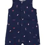 Baby 4th Of July Button-Down Romper