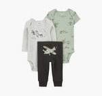 CARTER'S 3-Piece Aeroplane Printed Little Outfit Set